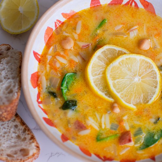 Lemon Orzo Immune Boosting Soup - Recipe photo by RealestReal