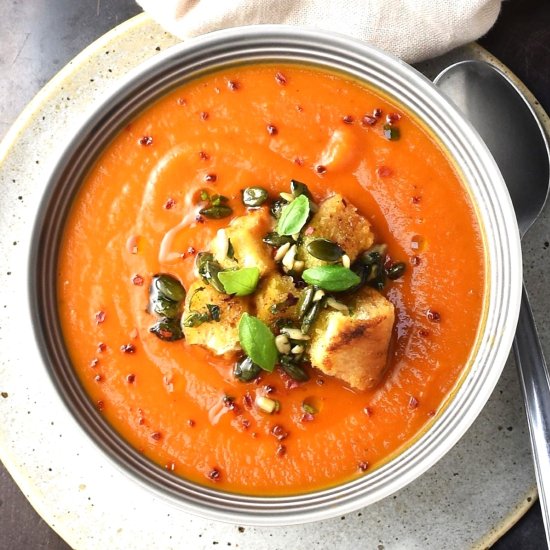 Butternut Squash Tomato Soup - Recipe photo by everydayhealthyrecipes