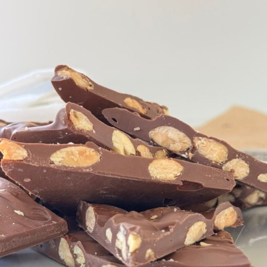 Milk Chocolate Bark With Almonds - Recipe photo by asweetthyme