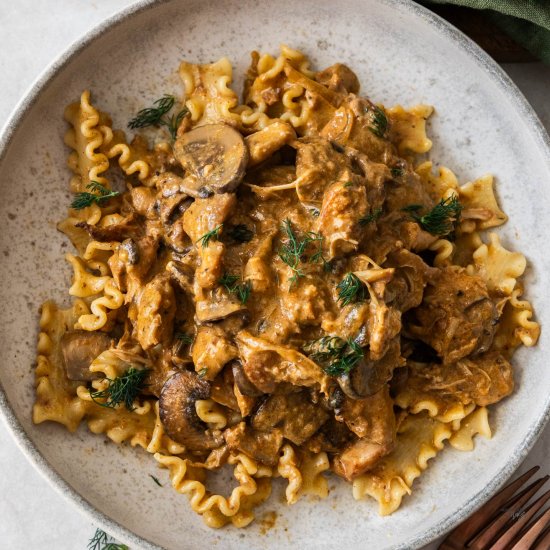 Slow Cooker Chicken Stroganoff - Recipe photo by sugarsaltmagic