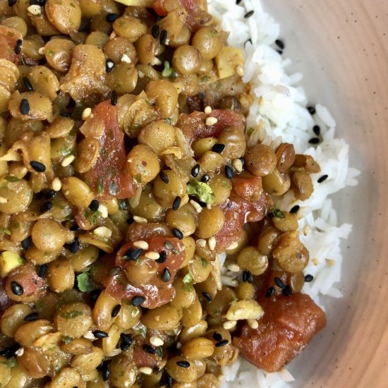 Cozy Lentil Curry - Recipe photo by Jennyblogs