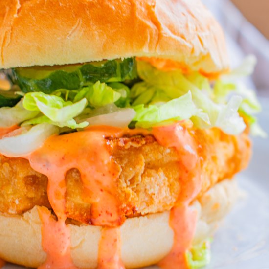 Crispy KFC Cauliflower Sandwich - Recipe photo by RealestReal