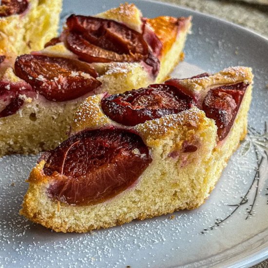 Rustic French Late Summer Plum Cake - Recipe photo by theeuropeandish