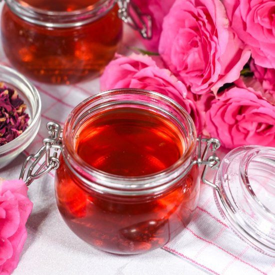 Rose Simple Syrup - Recipe photo by bastecutfold