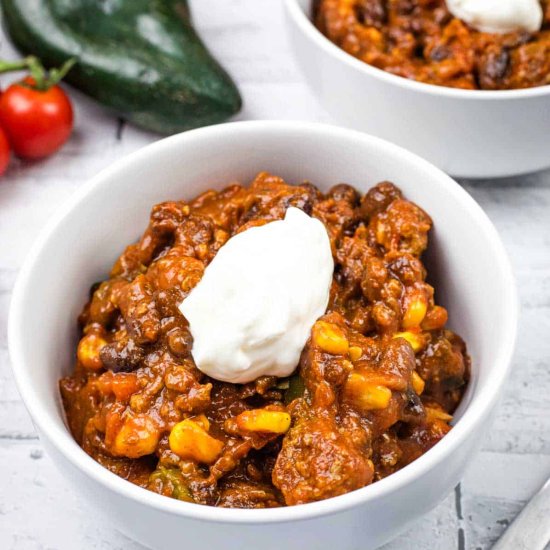 Slow Cooker Southwestern Chili - Recipe photo by cookwhatyoulove