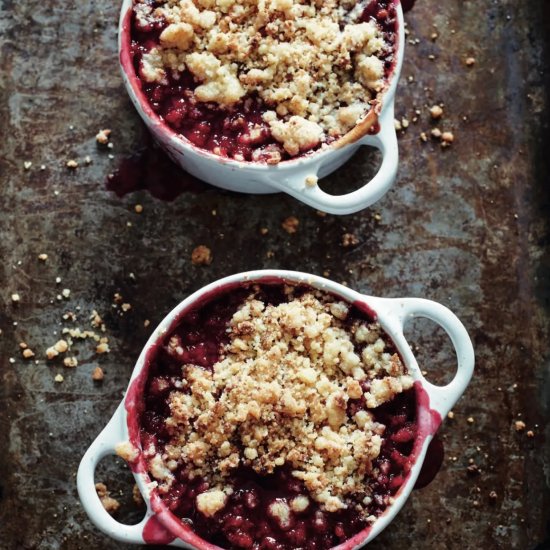 Spiced Plum and Red Wine Crumble - Recipe photo by coolfooddude