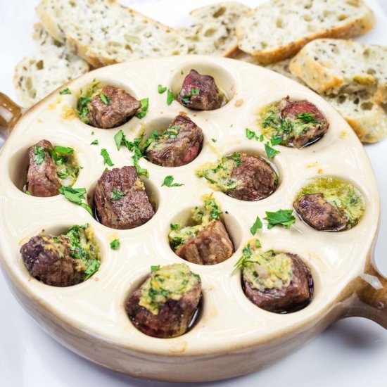 Garlic Butter Steak Bites Escargot - Recipe photo by cookwhatyoulove