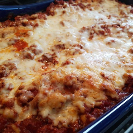 Four Cheese and Meat Lasagna - Recipe photo by OwlCreekFarm