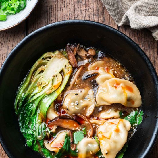 Vegetarian Dumpling Soup - Recipe photo by nimpairings
