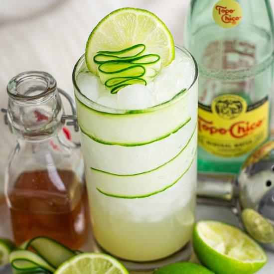 Cucumber Lime Gimlet Mocktail - Recipe photo by RealestReal