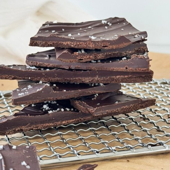 Dark Chocolate Bark With Sea Salt - Recipe photo by asweetthyme