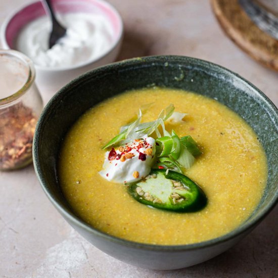 Easy Fresh Corn Soup Recipe - Recipe photo by ImmigrantsTable