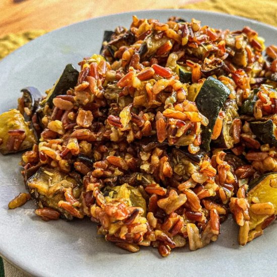 Italian Red Rice & Roasted Veggies - Recipe photo by theeuropeandish