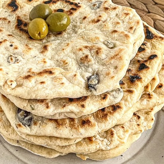 Mediterranean Olive Flatbread - Recipe photo by theeuropeandish