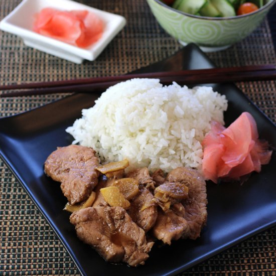 Pork Simmered with Ginger - Recipe photo by Food Gal