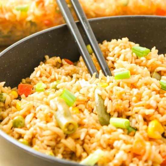 Oven Baked Fried Rice Recipe - Recipe photo by SplashofTaste