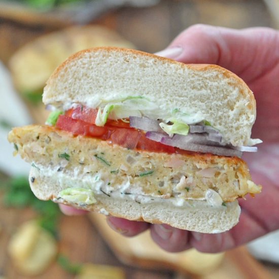 “Better than Beef” Tuna Burgers - Recipe photo by Spain on a Fork
