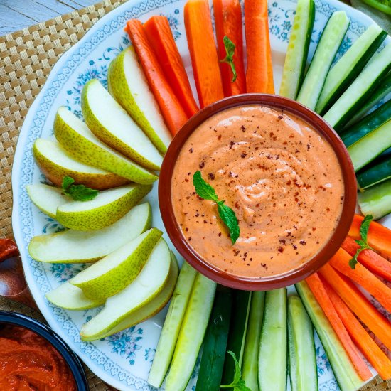 Creamy Harissa Dip with Tahini - Recipe photo by Sheeba@gohealthy