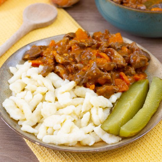 Chicken Gizzard Goulash - Recipe photo by mecooks.com