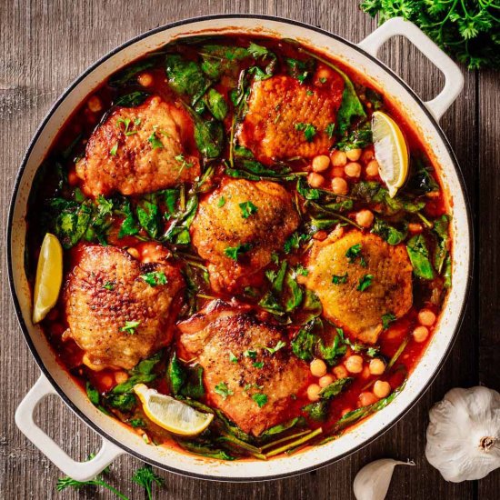 Mediterranean Braised Chicken - Recipe photo by HeavenlyHomeCooking