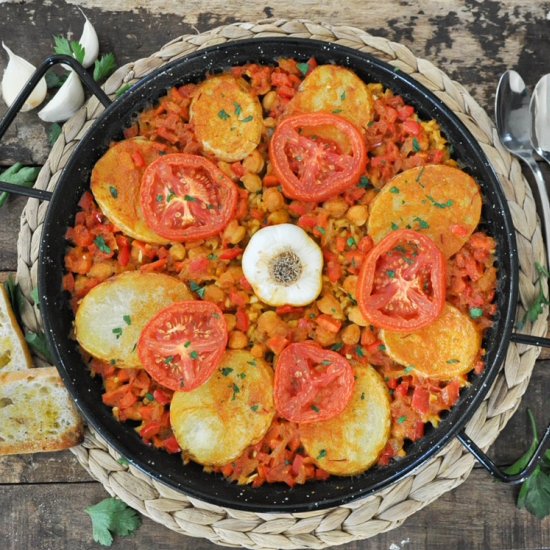 Oven-Baked Spanish Vegetable Rice - Recipe photo by Spain on a Fork