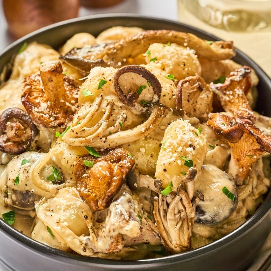 Mushroom Stroganoff Gnocchi - Recipe photo by HeavenlyHomeCooking