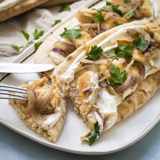 Healthy Chicken Pitas - Recipe photo by dizzybusyandhungry