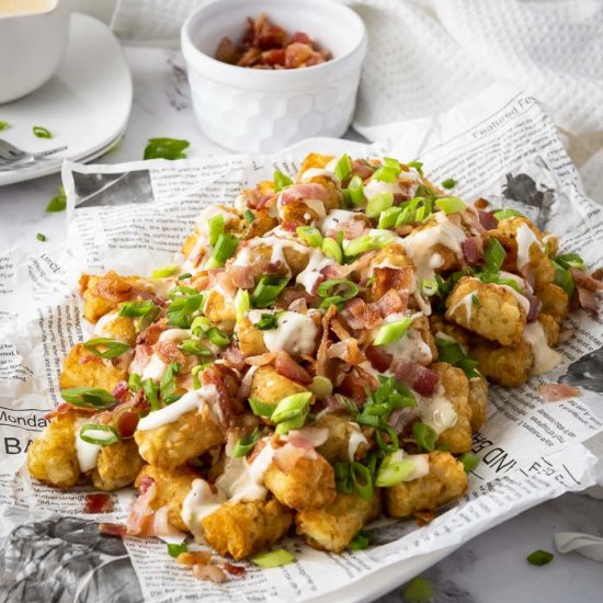 Loaded Tater Tots Appetizer - Recipe photo by dizzybusyandhungry