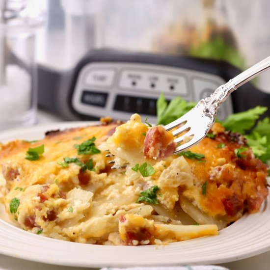 Crock Pot Ham & Scalloped Potatoes - Recipe photo by Grits and Pinecones