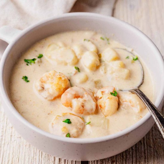 Creamy Seafood Chowder - Recipe photo by HeavenlyHomeCooking