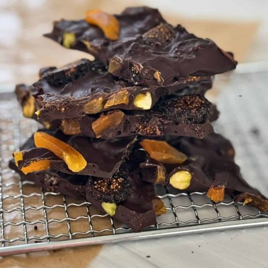 Chocolate Bark With Fig - Recipe photo by asweetthyme