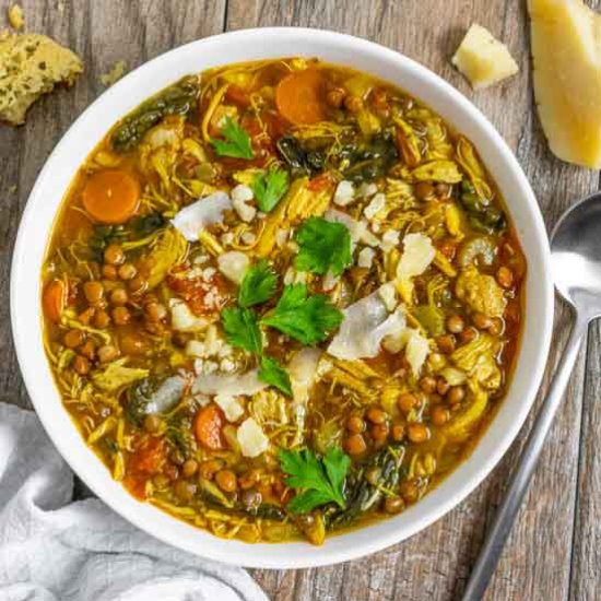 Cozy Turkey Lentil Soup - Recipe photo by Rad Foodie