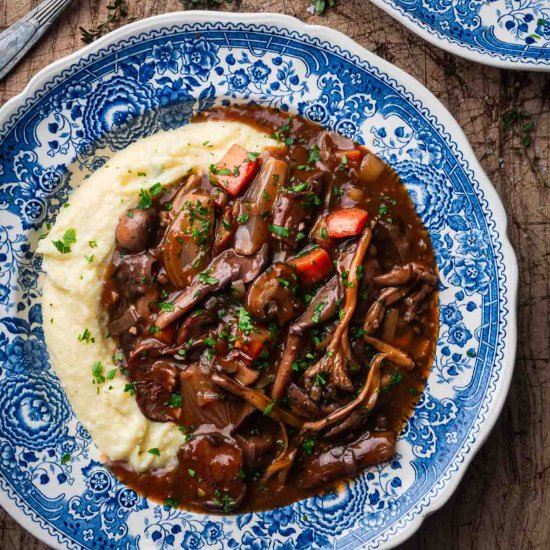 Mushroom Bourguignon - Recipe photo by nimpairings