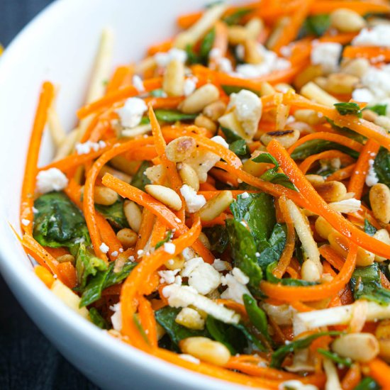 Lemon & Feta Raw Carrot Salad - Recipe photo by MyLifeCookbook