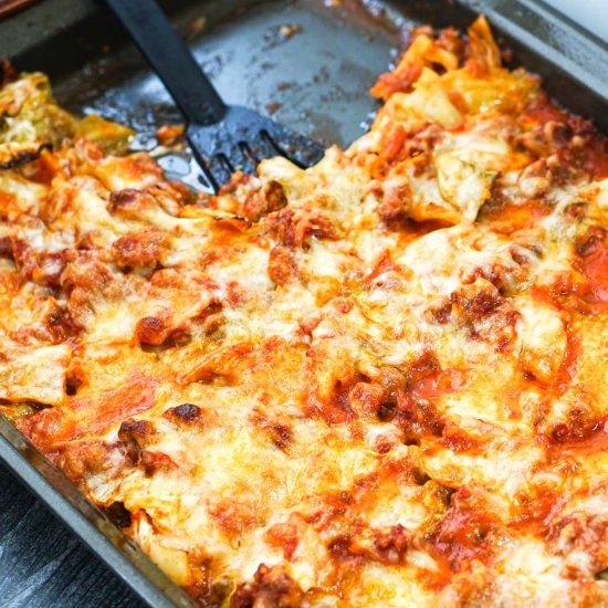 Keto Cabbage Lasagna Sheet Pan - Recipe photo by MyLifeCookbook