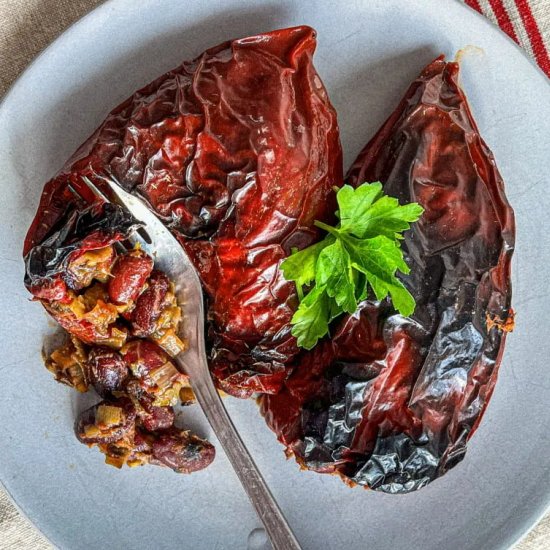 Stuffed Peppers with Beans and Leek - Recipe photo by theeuropeandish