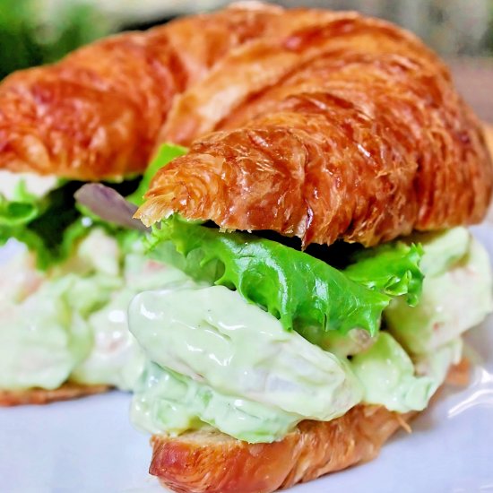 Creamy Avocado Shrimp Croissant - Recipe photo by Woman And The Whisk