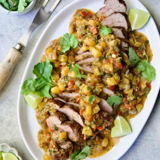 Caribbean Pork Tenderloin - Recipe photo by fromachefskitchen