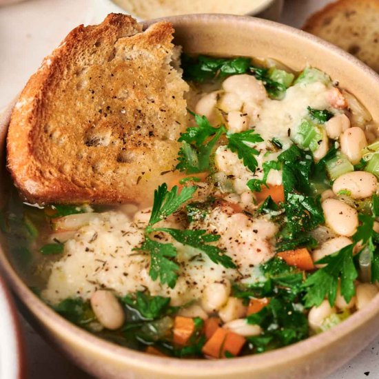 Simple White Bean Soup Recipe - Recipe photo by SplashofTaste