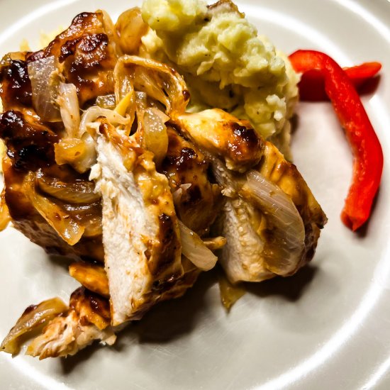 Sweet Onion Barbecue Chicken - Recipe photo by Lisa G Cooks