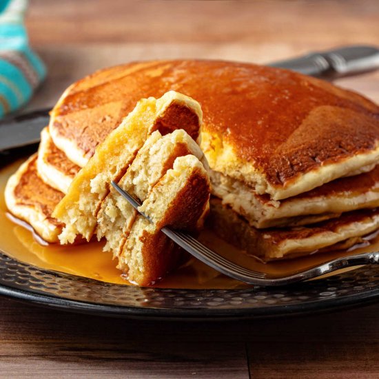 Overnight Yeast-Raised Pancakes - Recipe photo by onlinepastrychef