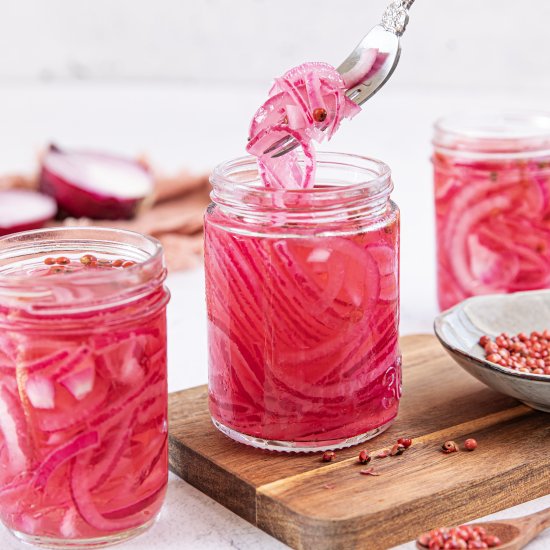Pickled Red Onions - Recipe photo by spicyicecream