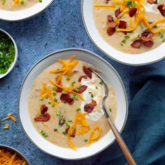Loaded Baked Potato Soup - Recipe photo by LittleBlackSkillet
