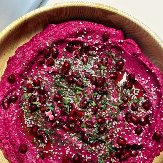 Beetroot Hummus - Recipe photo by tastysimplyvegan