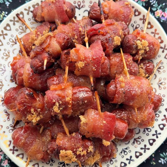 Bacon Wrapped Smokies - Recipe photo by Foodtastic Mom