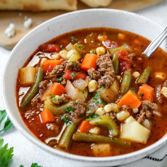 Vegetable Beef Soup - Recipe photo by getonmyplate