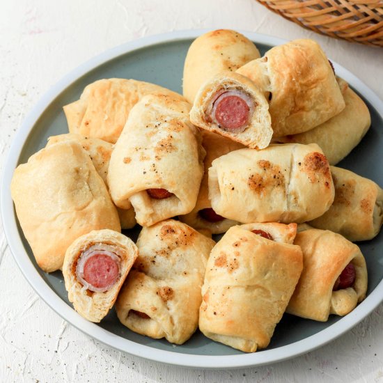 Bacon Wrapped Pigs in a Blanket - Recipe photo by My Life After Dairy