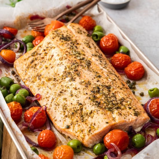 Mediterranean Side of Salmon - Recipe photo by itsnotcomplicatedrecipes
