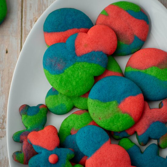 Colored Cookie Dough Sugar Cookies - Recipe photo by NextLevelBaker