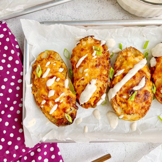 Buffalo Chicken Potato Skins - Recipe photo by theyummymuffin02